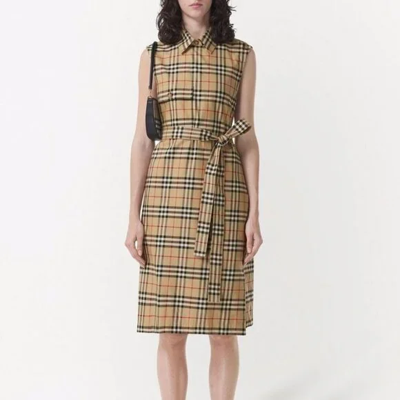 Burberry Karla Vintage Check Sleeveless Shirtdress - Size 10​ US - Picture 2 of 12